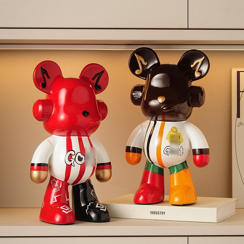  Decor Gấu Bearbrick DJ Đeo Tai Nghe Chất Liệu Gốm Sứ Nhiều Màu Sắc Sơn Phủ Bóng Cực Đẹp Trang Trí Không Gian Nội Thất Gia Đình Văn Phòng BR01 