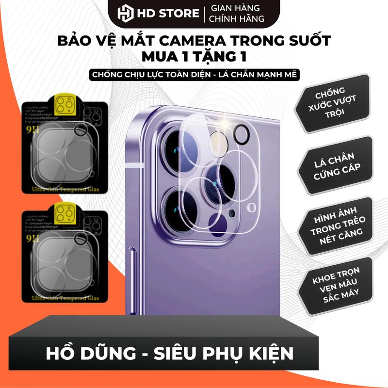 (1) Cường lực bảo vệ cam NGUYÊN CỤM TRONG SUỐT bảo vệ chống trầy xước tốt dành cho camera điện thoại
