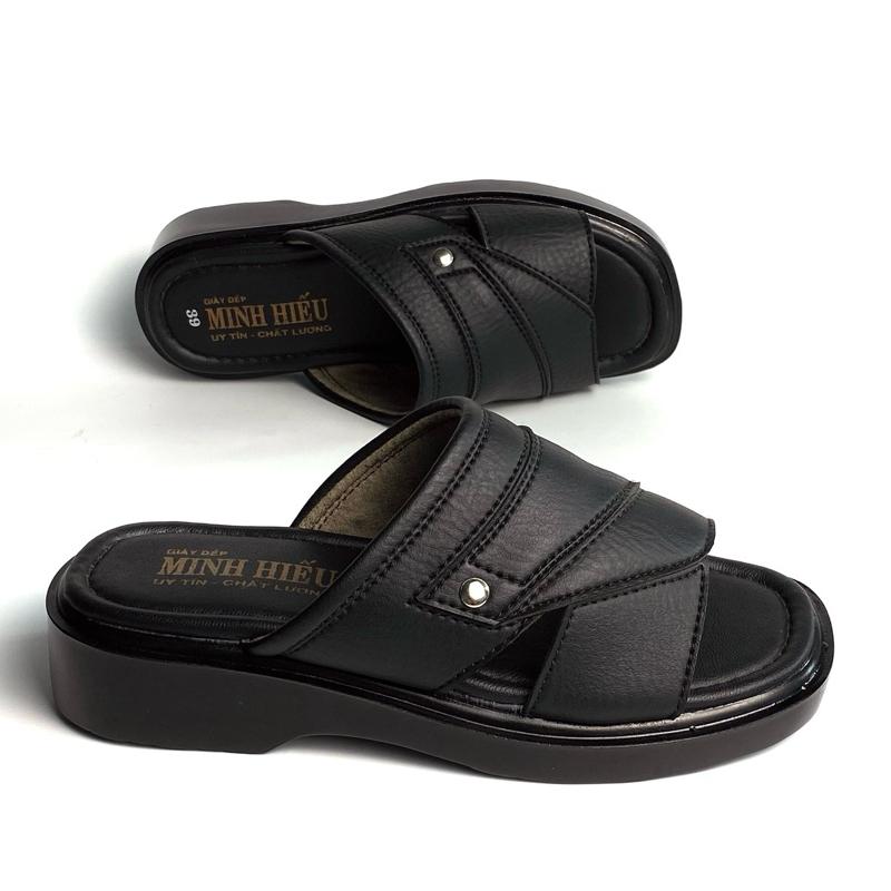Dép nam Minh Hiếu Dép nam Trung niên,TM01 dép nam đẹp dép nam quay ngang cao 4cm chắc chắn bền đẹp sang trọng,bao không bong tróc