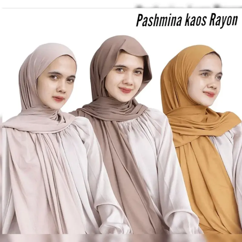 𝗥𝗮𝘆𝘆𝗮𝗻𝘇 - PASHMINA KAOS RAYON PREMIUM/UKURAN 180cm X 70cm - JILBAB PASHMINA KAOS RAYON PREMIUM 3