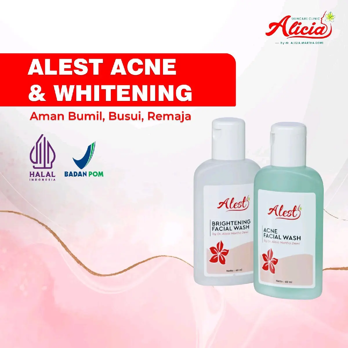 Sabun Wajah / Facial Wash Alest Acne / Brightening Alicia Skincare (SMA / SMW)