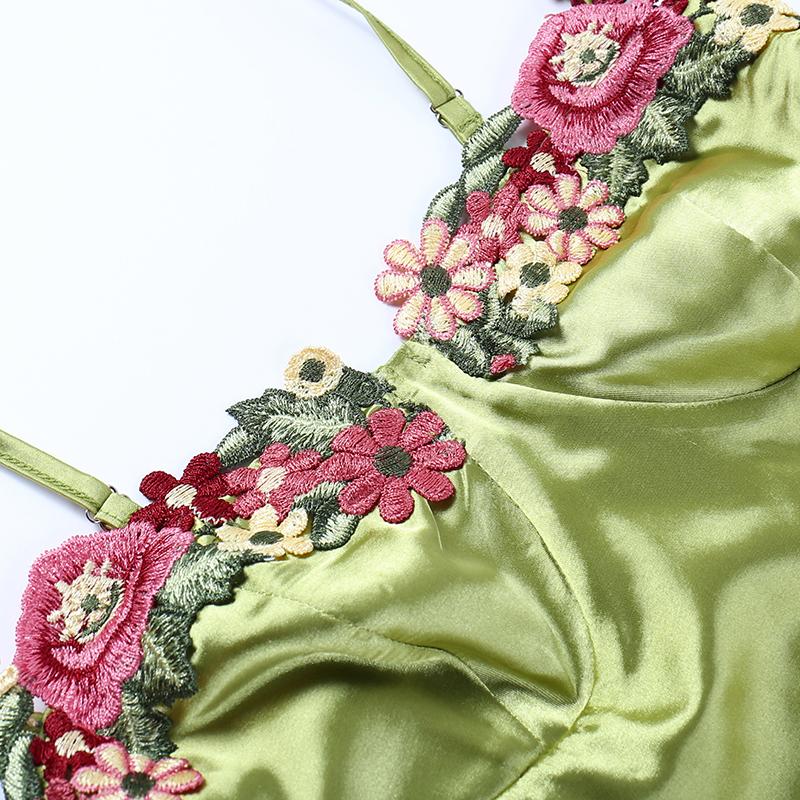 Product Introduction of JY22601PF Embroidered lace Satin Surface Hip Wrap Dress 12