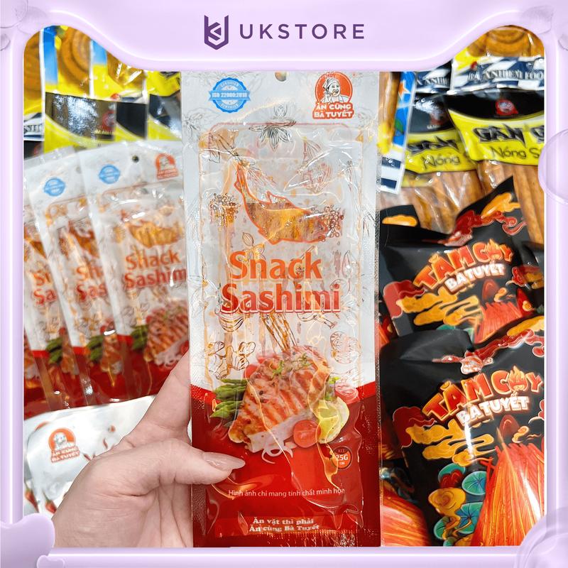Combo Ăn Cùng Bà Tuyết 30 Gói: 10 Tăm Cay, 10 Snack Sashimi, 10 Nem Nướng Bà Tuyết 1