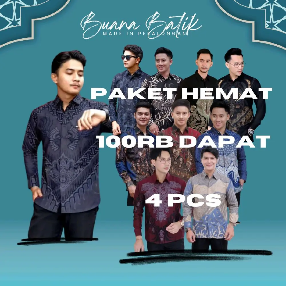 PAKET USAHA 100RB DAPAT 4 BATIK LENGAN PANJANG PREMIUM