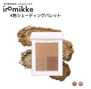 【整形級の小顔】1つで彫り深メイク！iromikke 4色シェーディングパレット 影色 中顔面短縮 鼻高 涙袋 垢抜け