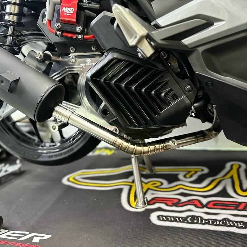  Cổ pô 32  Inox304 Vẩy Thái Laser Gắn Pô Orbr  Sz 32 Cho Vario ,AB Các Đời Tặng Khâu CNC Chống Xì Sang Trọngj 