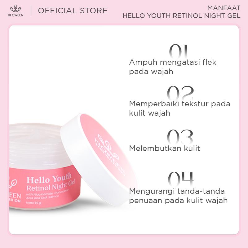 HIQWEEN SKIN NUTRITION PAKET PENGHILANG FLEK SABUN RETINOL + RETINOL NIGHT GEL SABUN CUCI MUKA WAJAH FACE FACIAL WASH RETINOL Membersihkan Mengencangkan Mencerahkan 2