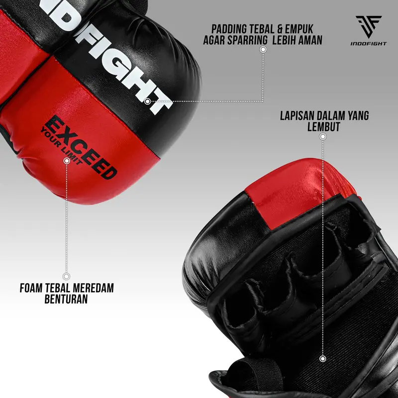 Sarung MMA Sparring Indofight Sarung Tangan MMA Fight Gloves UFC Glove Grappling Sarung Tinju MMA GLH1 3