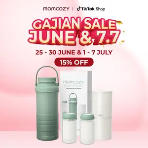 Momcozy Pendingin ASI Portabel 22oz untuk Luar Ruangan, Teknologi Tabung Pendingin 360°, Kapasitas Besar 2 pcs Botol Bayi, Perlengkapan Menyusui Aman BPA Free - Bottle