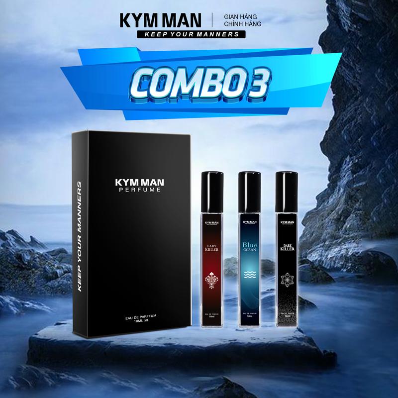  Combo 3 Chai Nước Hoa Lady Killer + Blue Ocean + Dark Killer 10ml - KYM MAN Cosmetic Perfume 