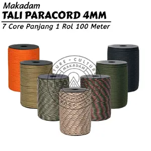 Tali Paracord 4mm 7 Core 1 Rol Panjang 31 50 100 Meter Tali Tenda Camping