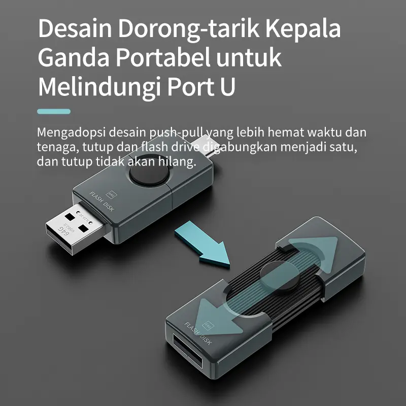 OLYPS Flashdisk OTG Type C  64GB 32GB 16GB 8GB Untuk USB Dual Port Flash Drive High Speed Storage 4