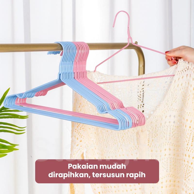 ISI 50 PCS!!! HANGER KAWAT / GANTUNGAN BAJU ANTI KARAT stainless Pakaian 9