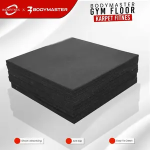 BODYMASTER Karpet karet gym rubber matras fitnes floor tiles BM-E250