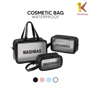 [COD] SK T40 Bag Organizer Portable Tas Washbag Waterproof Pouch Travel Make Up Multifungsi Peralatan Mandi Traveling Plastik PVC