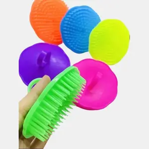 Sisir Tangan Bulat Keramas Pijat Bulu Grooming Kucing Anjing Kelinci