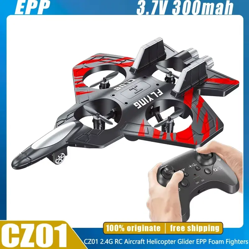 2.4G RC Airplane Toy with Color LED Light Electric Foam Glider Stunt Tumbling Drone Hovering Model Airplane