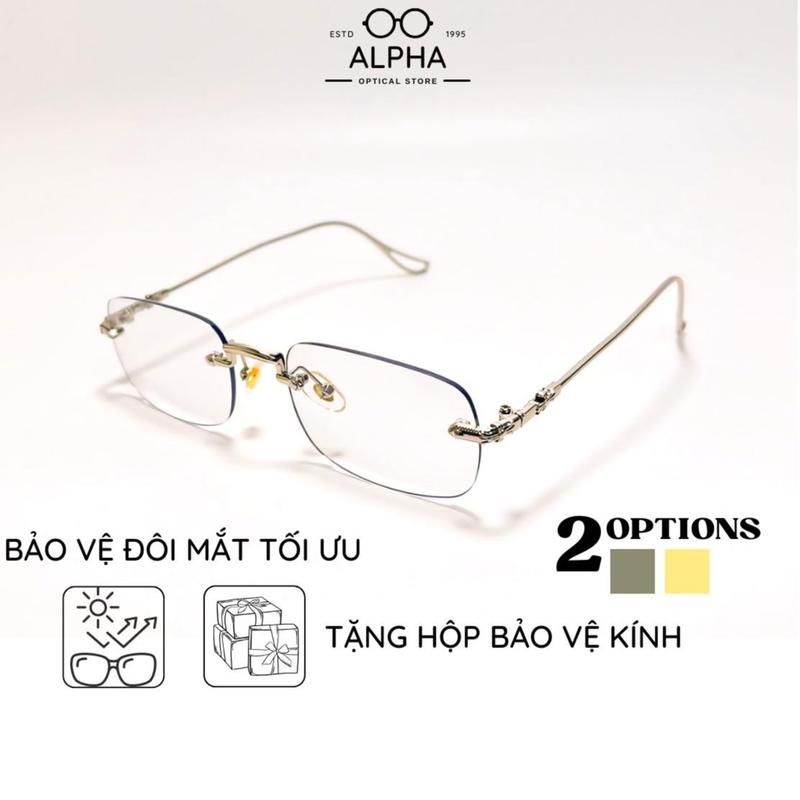  Mã 3308- Kính cận thị không viền giành cho học sinh sinh viên chống sáng xanh  tia UV phong cách tổng tài 