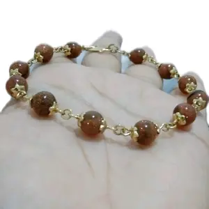 Gelang Batu Pasir emas 6mm,8mm,10mm, logam Kuningnya warna Selamanya kuning tidak Bisa Hitam atau putih