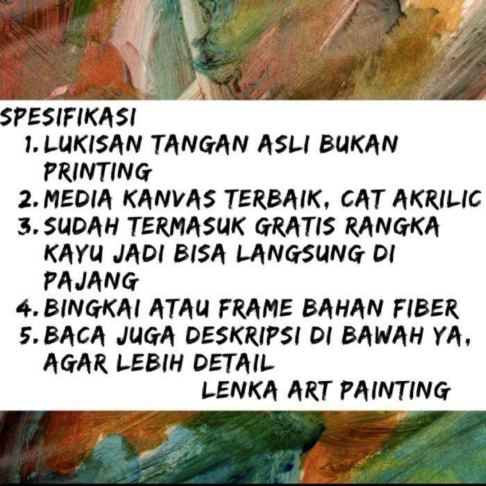 lukisan dinding pemandangan eropa hiasan dinding aesthetic modern Kayu Frame