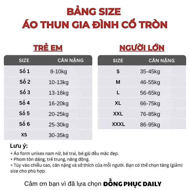 Product Introduction of Set áo thun gia đình 3-4-5 người siêu dễ thương chất vải cotton mềm mịn cao cấp. 0