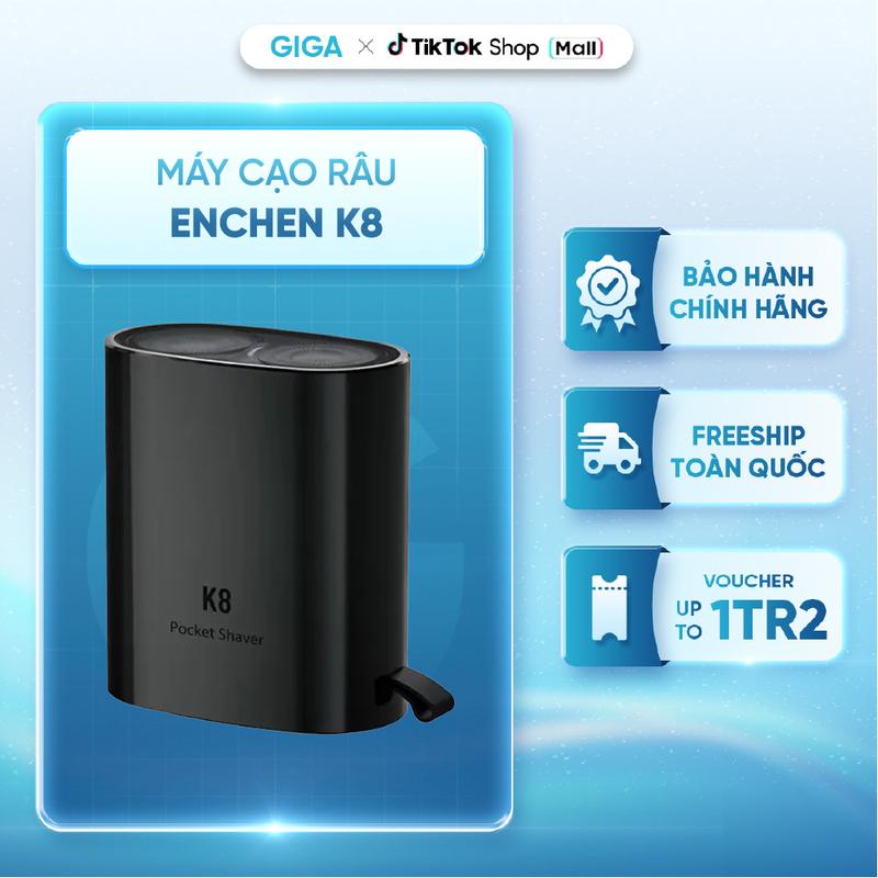 Máy cạo râu Xiaomi Enchen K8 - 18 lưỡi dao tự mài - Thời gian sử dụng lên đến 60 ngày