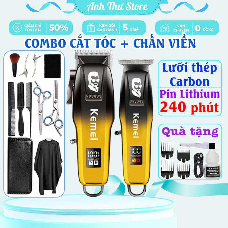 Bảo hành 5 năm Tông đơ cắt tóc chấn viền tăng đơ hớt tóc chuyên nghiệp dành cho gia đình và thợ cắt tóc