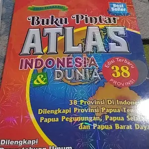 Buku Pintar Atlas Indonesia & Dunia 38 Provinsi (Edisi Terbaru) / NAWASENA
