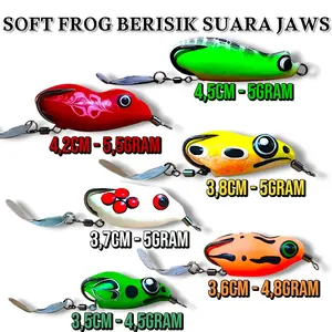 5PCS SOFT FROG SUARA JAWS. SOFT FROG BERISIK. UMPAN CASTING GABUS.