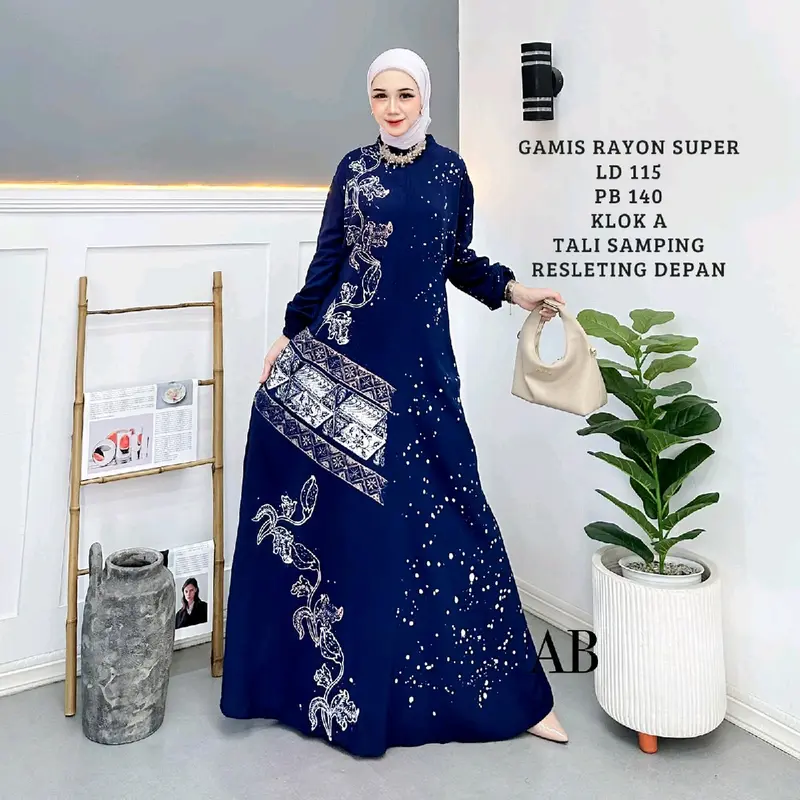 Gamis Rayon Cap Malaman Dress Muslim 3