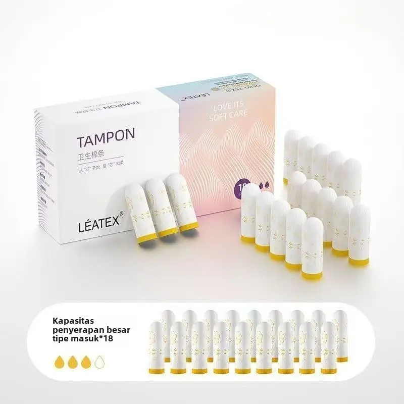 [Produk Baru 2025 18PCS] Tampon yang mudah ditekan dan tidak terasa, tampon menstruasi yang dimasukkan dengan jari, pembalut wanita, penyeka kapas bawaan yang dapat dimasukkan