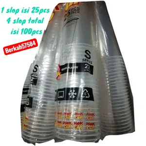 Paket Hemat 4 Slop Gelas Jumbo 22 oz Slim Isi 100 Pcs Minuman 1 Slop Isi 25 Pcs