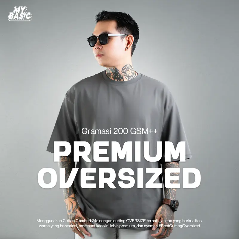 200 Gsm+ Oversized T-Shirt Heavy Cotton 24s With Premium Oversize Cut
