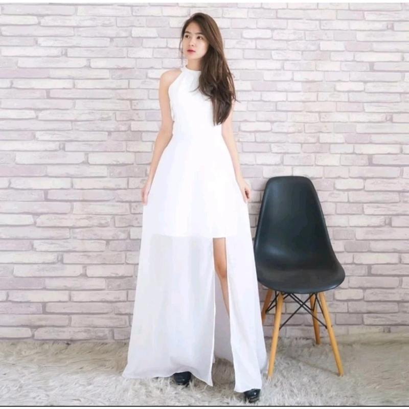 Product Introduction of Dress pesta 106095 / LONGDRES HEAVENY ANASTASIA HELTER NECK EKOR PANJANG formal 9