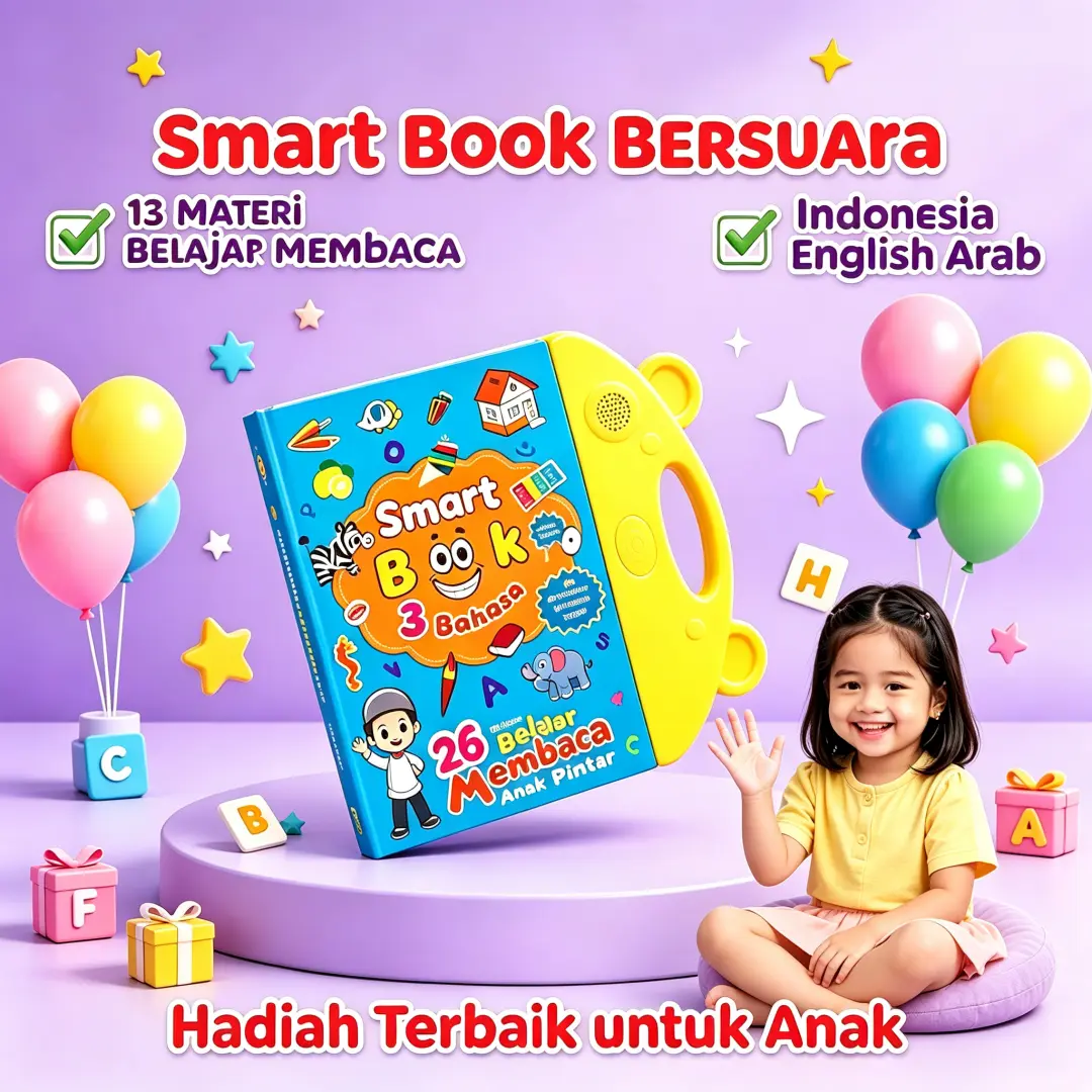 Buku Suara Edukatif Balita Pengganti Gadget Interaksi Hangat Keluarga Bahan Aman Tidak Beracun untuk Anak Usia 2 Hingga 6 Tahun Belajar Kosakata Dasar Menjalin Momen Bonding Orang Tua dan Anak Tanpa Layar (COD Tersedia)