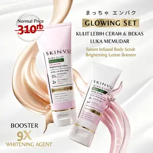 SKINVU BODY LOTION MATCHA OAT LUMINOUSE DAILY BRIGHTRNING LOTION LEVEL UP SKIN TONE