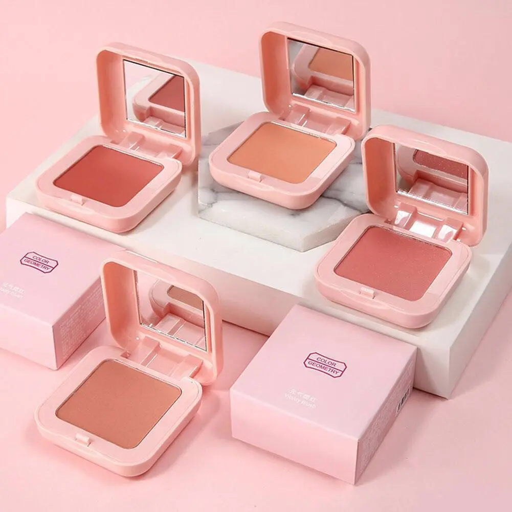COD 6color Baked Cheek Face Blusher Texture Matte Face Base Mineral Blusher Palette