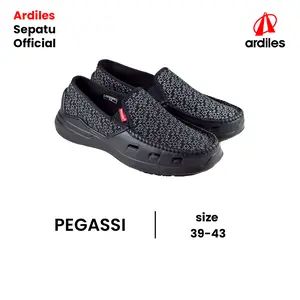 ARTIKEL LIVE PEGASSI Ardiles PEGASSI - Sepatu Slip On Phylon Pria Ardiles Original Selop Unisex Original | Sepatu Ardiles | Ardiles Original | Sepatu Awet Nyaman Flat Kerja Shoes Hitam Karet