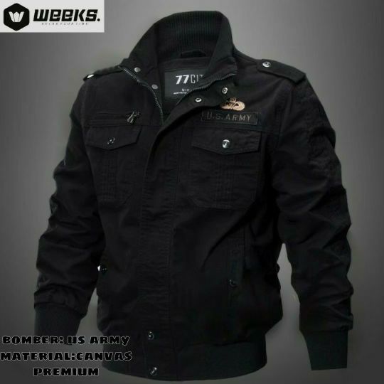 jaket kanvas us army jaket bomber pria jsker kanvas pria jaket kanvas trendy jaket kanvas terbaru jaket motor pria Keren