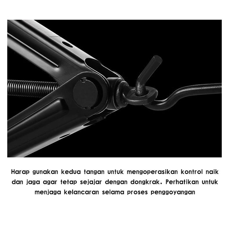 Dongkrak Gunting 1 Ton - Dongkrak Mobil Tipe Tangan Hitam. Praktis untuk Ganti Ban Darurat, Ringan & Mudah Disimpan! Dongkrak Gunting 1 Ton - Dongkrak Mobil Tipe Tangan Hitam. Praktis untuk Ganti Ban Darurat, Ringan & Mudah Disimpan!