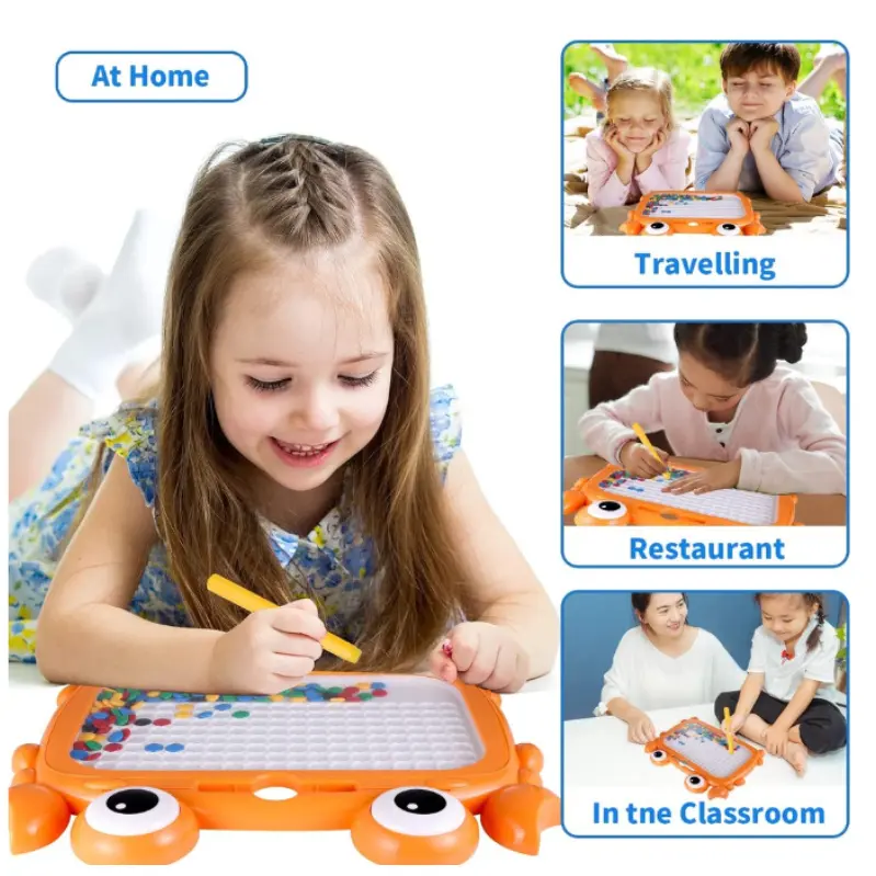 Besar Papan Gambar Magnet/ Papan Manik Magnet Serbaguna/Mainan Anak Papan Dot Magnet Mini / Mainan Edukasi Kreatifitas/Magnetic Dot Board Drawing/mainan edukasi anak Kepiting Menggambar Permainan Toys