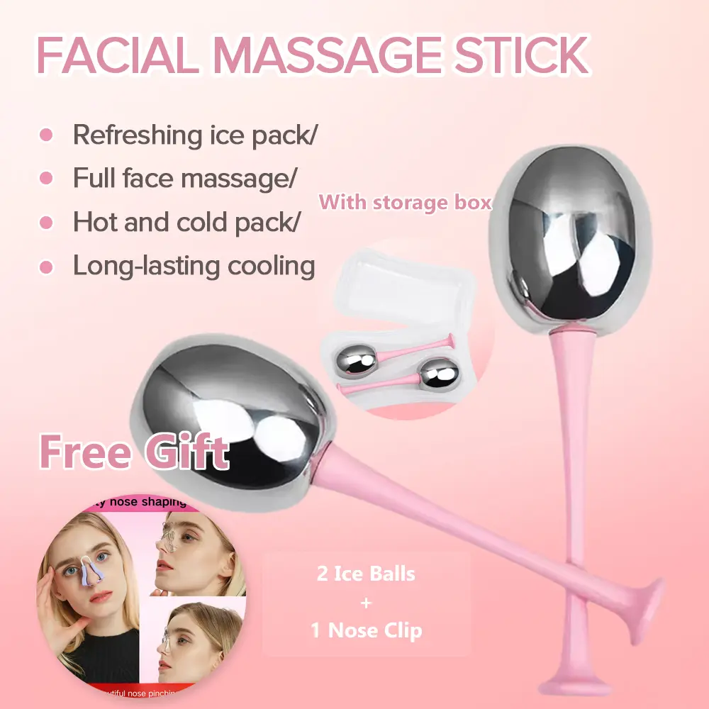 Face Massage Stainless Ice Hockey Beauty Ball Facial Cryo Ice Globes Face  Eye Massage Skin Care SH037 Comfort Gift Stainless Steel Steel Hindi kinakalawang na Ice Hockey Beauty Ball Facial Cryo Ice Globes Mukha Eye Massage Pangangalaga sa Balat Comfort