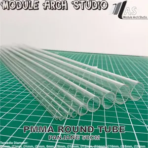 Ready PMMA Round Tube - Acrylic Round Tube - Pipa Acrylic Bulat - Stick Clear Ori!!