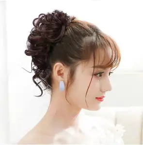 Ikat Rambut Sanggul Korea / Ikat Rambut Palsu Cepol Keriting Bun Wanita Korea / Rambut Palsu sanggul Rambut Aksesoris Hiasan Rambut TM V07