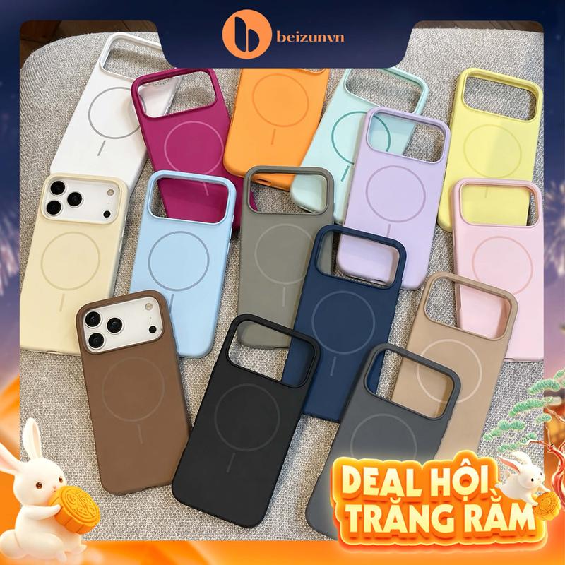 Ốp Lưng Silicon Mềm Chống Bám Bẩn | Màu Trơn | iPhone 11 - iPhone 17 Promax | Bảo Vệ Chống Sốc, Va Đập | Hỗ Trợ sạc Không Dây