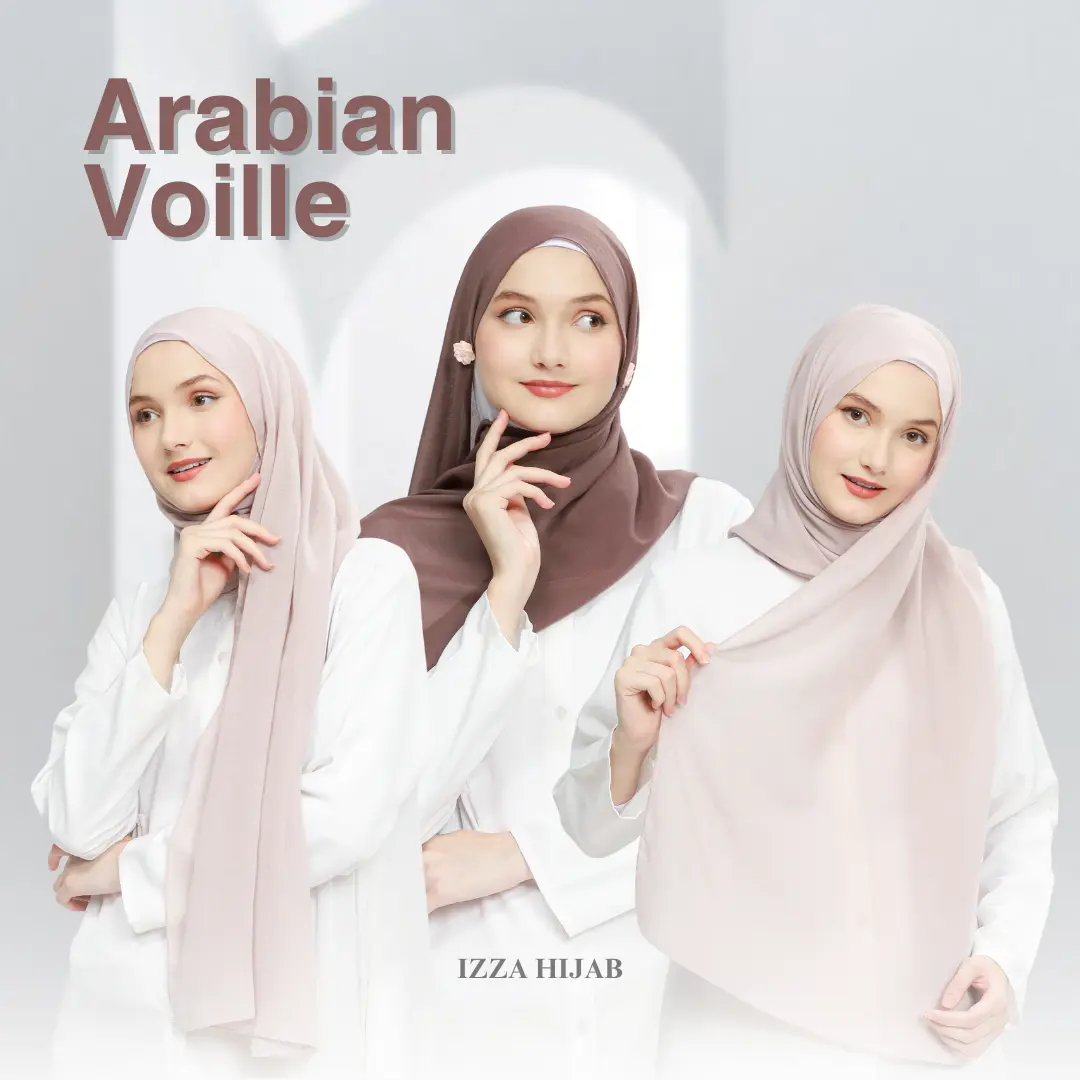 Pashmina Arabian Voile Premium Anti-Kusut - Size 180 x 75 cm - Muslim, Jilbab