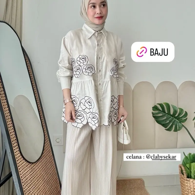Shuncloo - Tasya Blouse Katun Linen 0