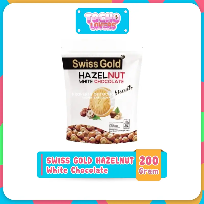 Swiss Gold Hazelnut Chocolate / White Chocolate Biscuit, Bikuit lapis coklat kacang Hazel White coklat & Cokelat 200gr 2
