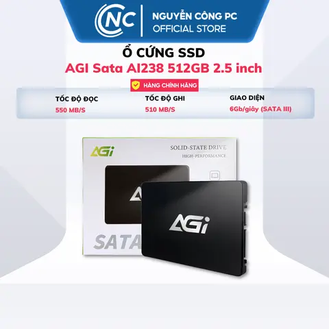 Ổ Cứng SSD AGI Sata AI238 512GB 2.5 inch - BH 36 tháng