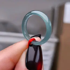 Cincin giok wanita pria clear icy blue